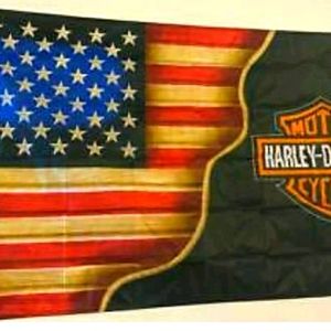 HARLEY DAVIDSON AMERICAN FLAG  7X5